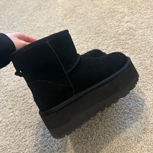 UGG Black Classic Mini Platform Boots